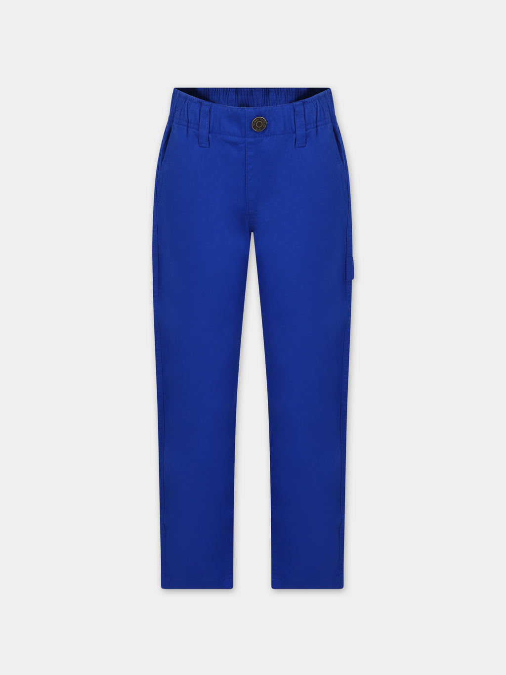 Light blue trousers for boy with logo